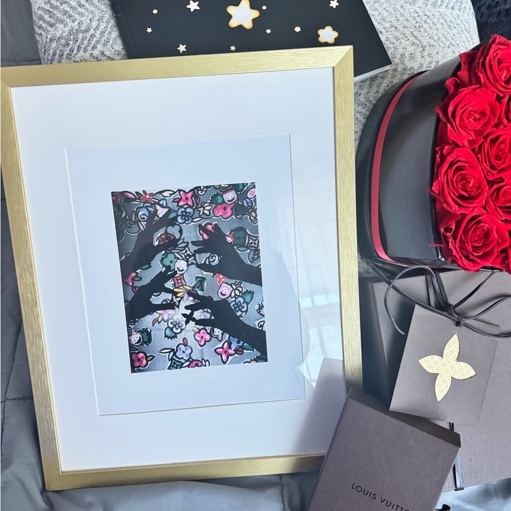 Louis Vuitton Gold and Black Art Print framed from LV VIP Lookbook